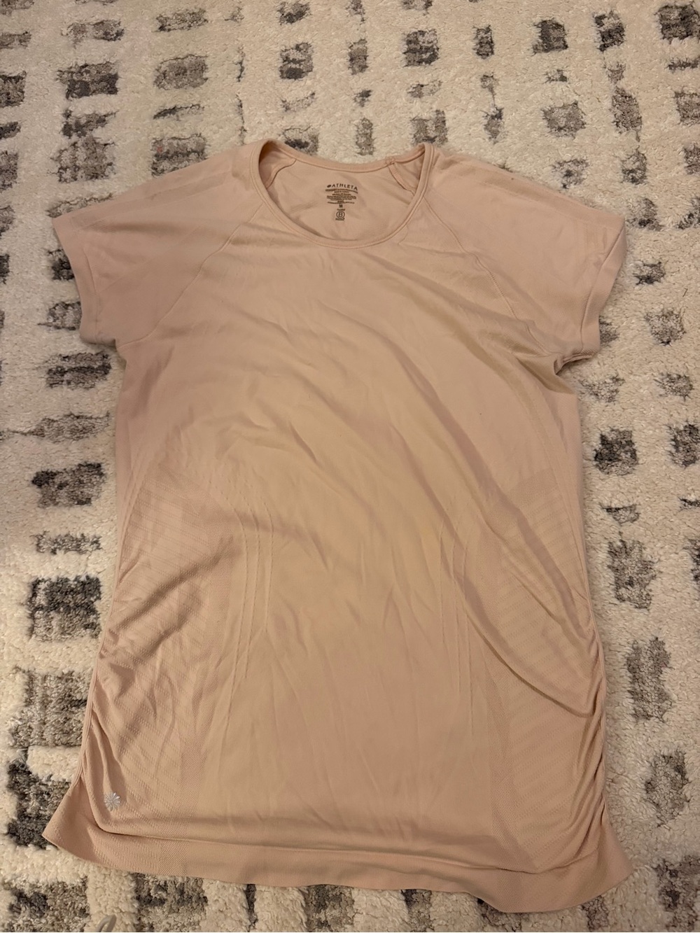 Athleta Women’s Blush Short Sleeve Maternity Performance Tee Sz M
